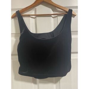 Athleta velvet cutout crop top purple size L